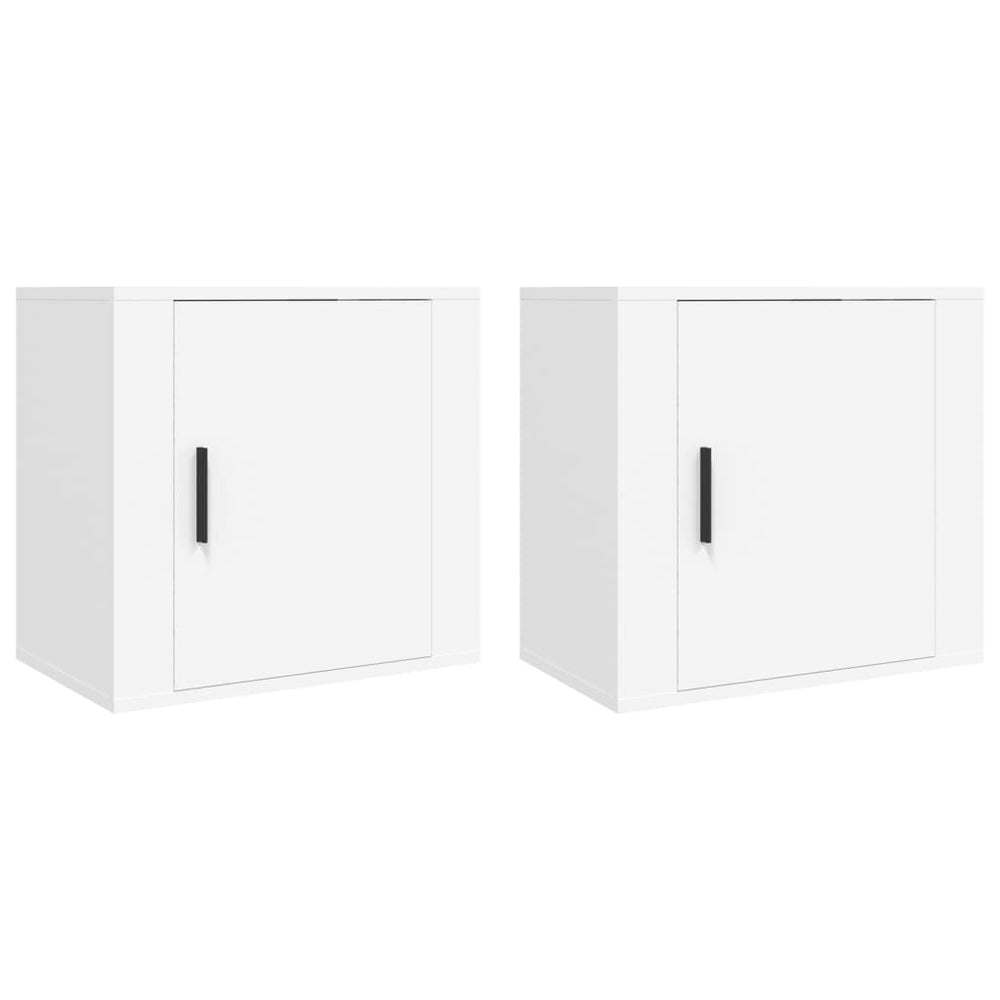 Wall-mounted Bedside Cabinets 2 pcs White 50x30x47 cm