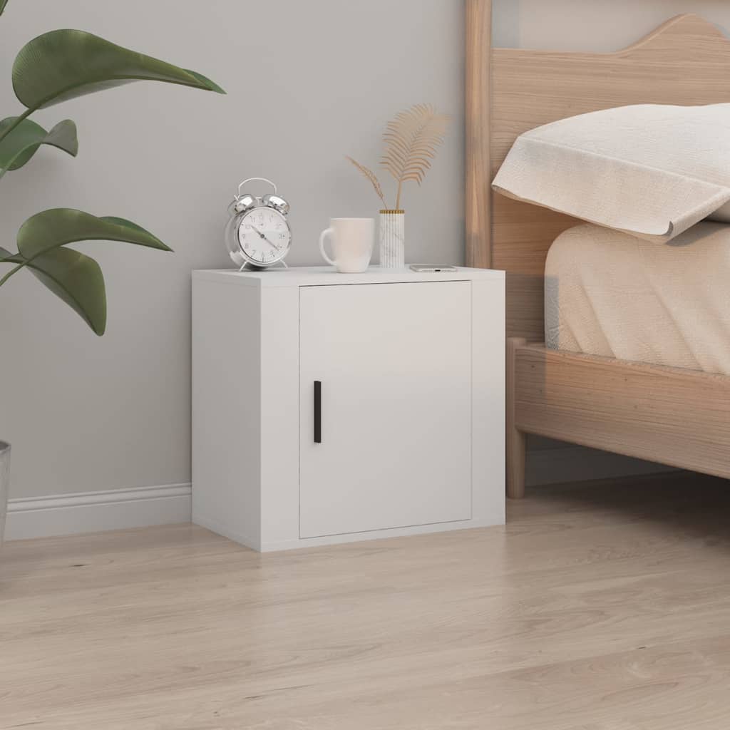 Wall-mounted Bedside Cabinets 2 pcs White 50x30x47 cm