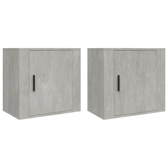 Wall-mounted Bedside Cabinets 2 pcs Concrete Grey 50x30x47 cm