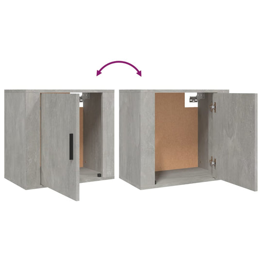 Wall-mounted Bedside Cabinets 2 pcs Concrete Grey 50x30x47 cm