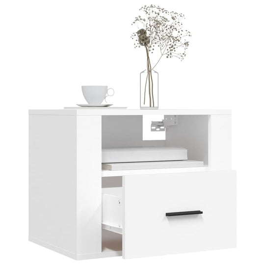 Wall-mounted Bedside Cabinets 2 pcs White 50x36x40 cm