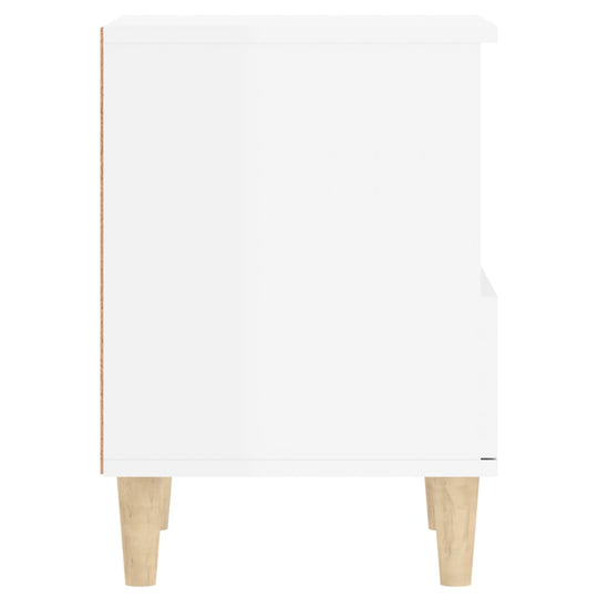 Bedside Cabinets 2 pcs High Gloss White 40x35x50 cm