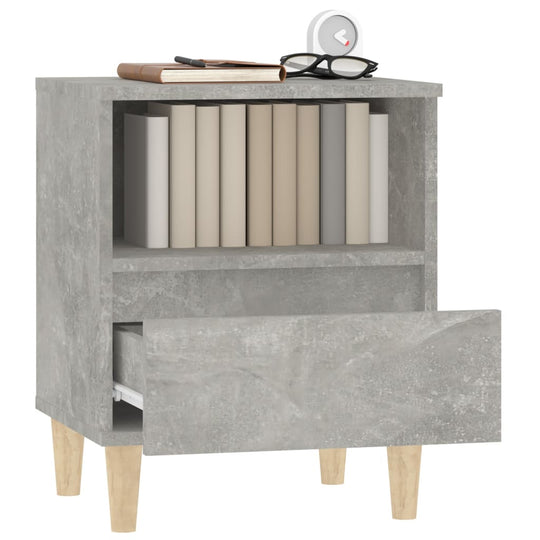 Bedside Cabinets 2 pcs Concrete Grey 40x35x50 cm