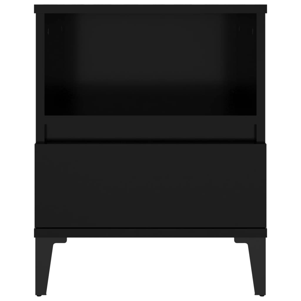 Bedside Cabinets 2 pcs Black 40x35x50 cm