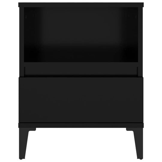 Bedside Cabinets 2 pcs Black 40x35x50 cm