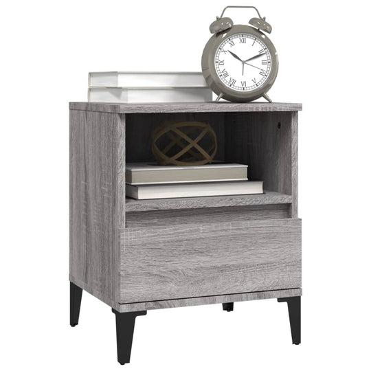 Bedside Cabinets 2 pcs Grey Sonoma 40x35x50 cm