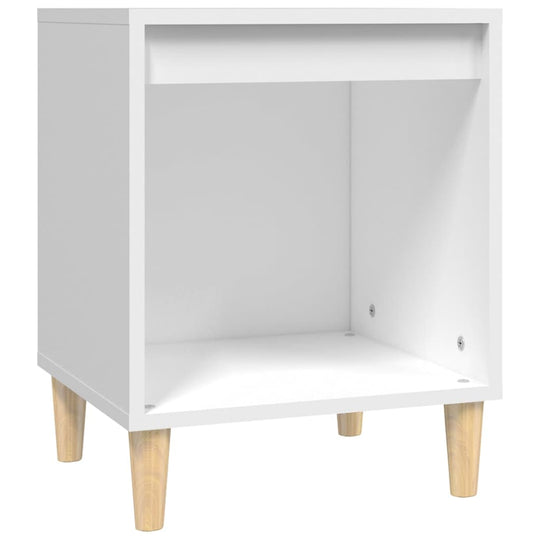 Affordable white bedside cabinet 40x35x50 cm engineered wood with storage space for quality and value.