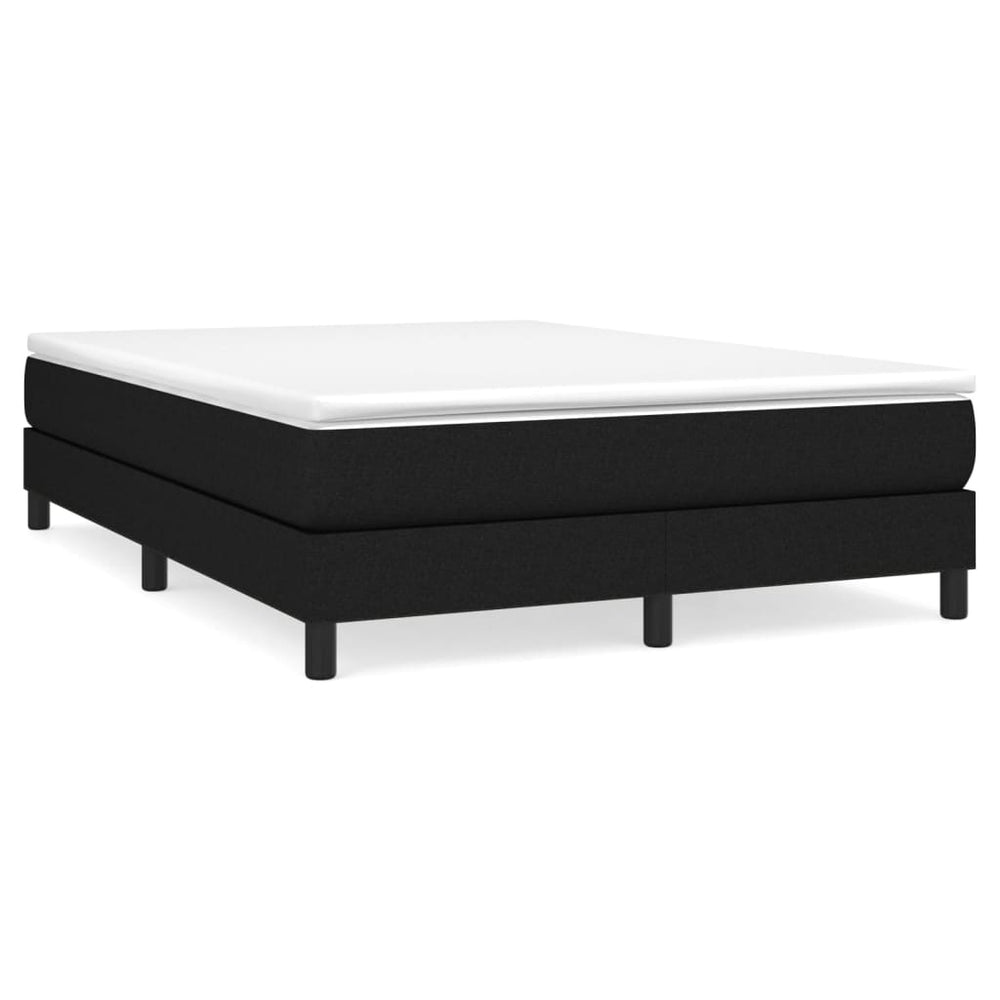 Bed Frame without Mattress Black Double Fabric