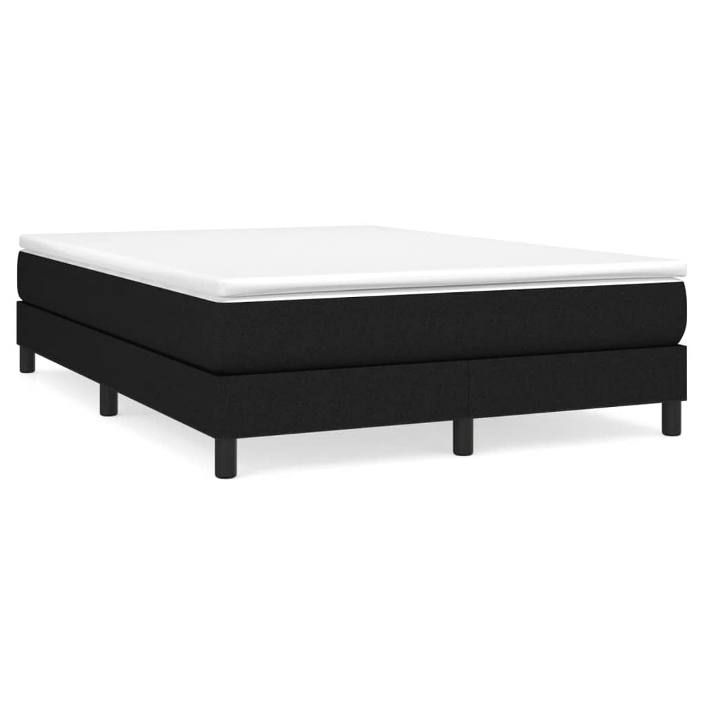 Bed Frame without Mattress Black Queen Fabric