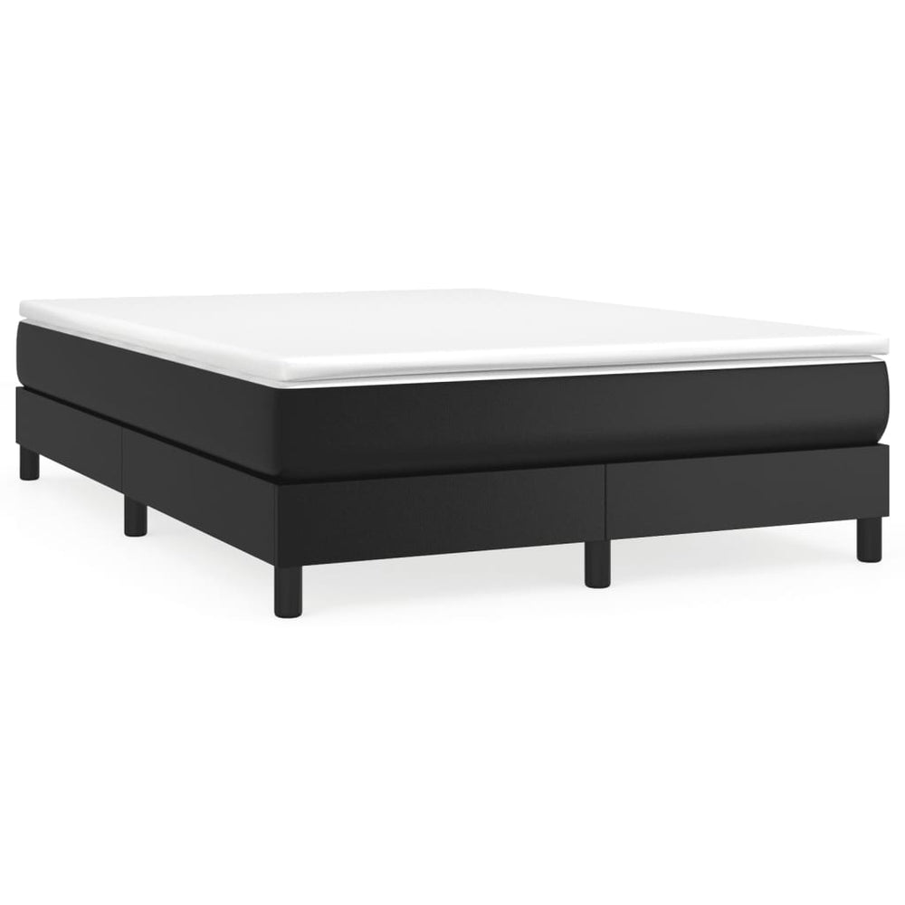 Bed Frame without Mattress Black Queen Faux Leather