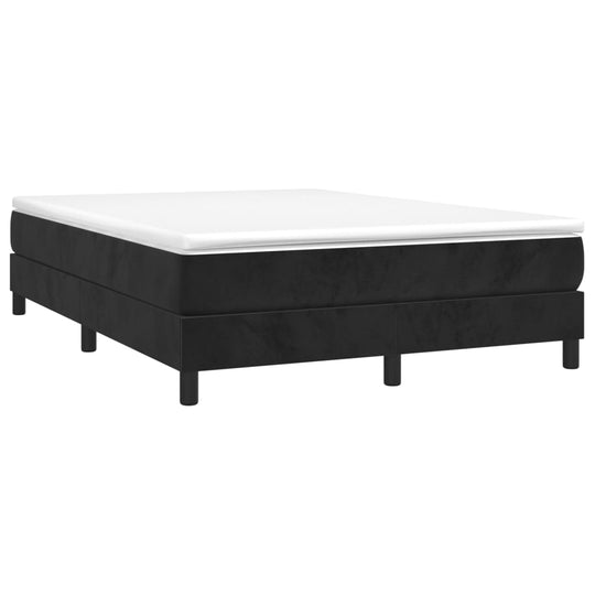 Bed Frame without Mattress Black Queen Velvet