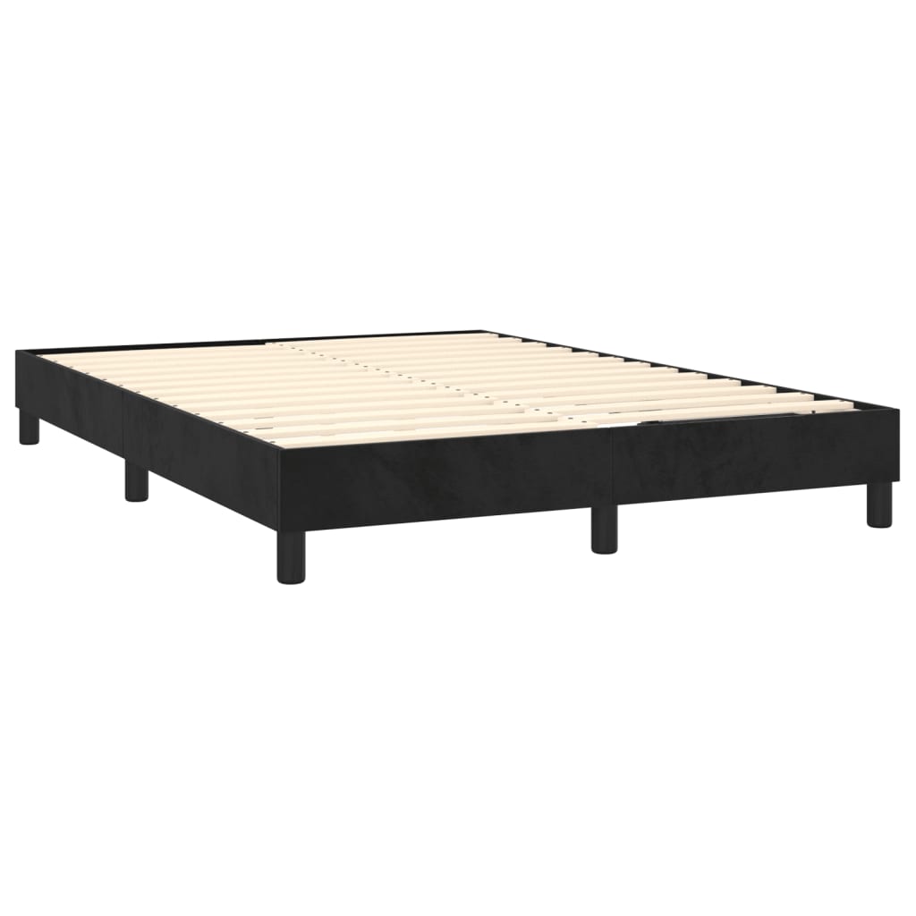 Bed Frame without Mattress Black Queen Velvet