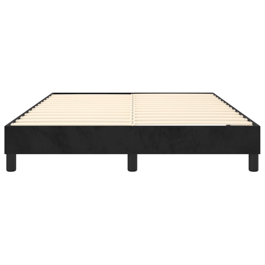 Bed Frame without Mattress Black Queen Velvet