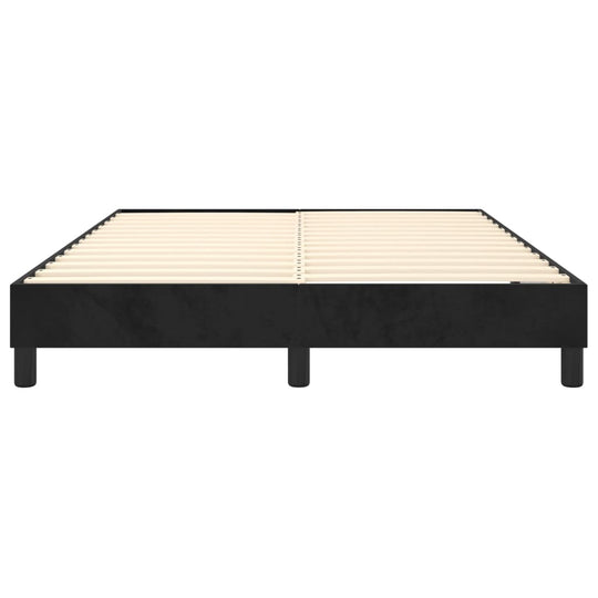 Bed Frame without Mattress Black Queen Velvet