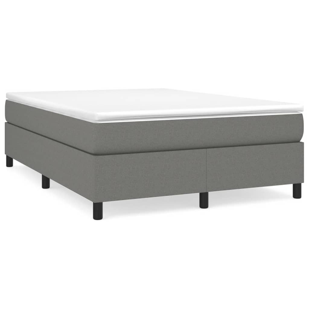 Bed Frame without Mattress Dark Grey Queen Fabric