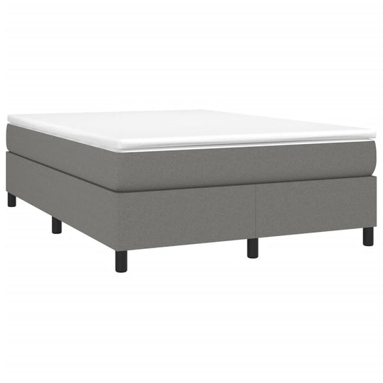 Bed Frame without Mattress Dark Grey Queen Fabric