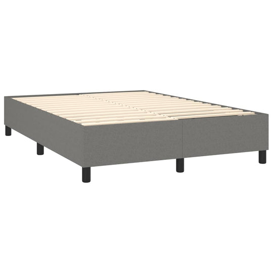 Bed Frame without Mattress Dark Grey Queen Fabric