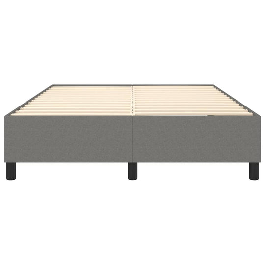 Bed Frame without Mattress Dark Grey Queen Fabric