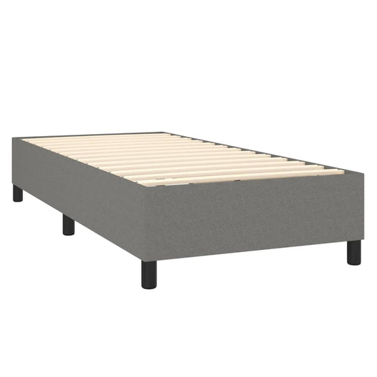 Bed Frame without Mattress Dark Grey 107x203 cm King Single Fabric