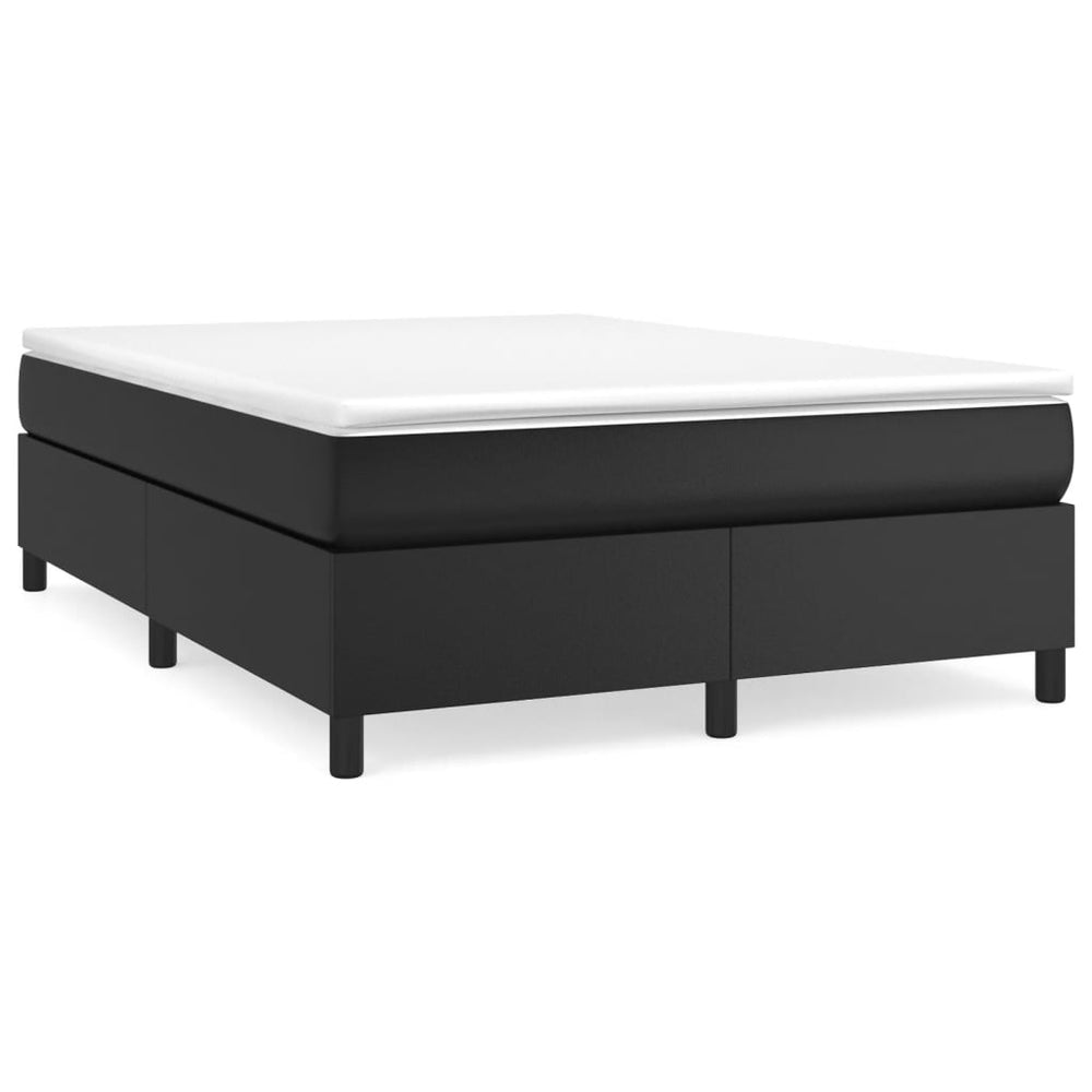 Bed Frame without Mattress Black Queen Faux Leather