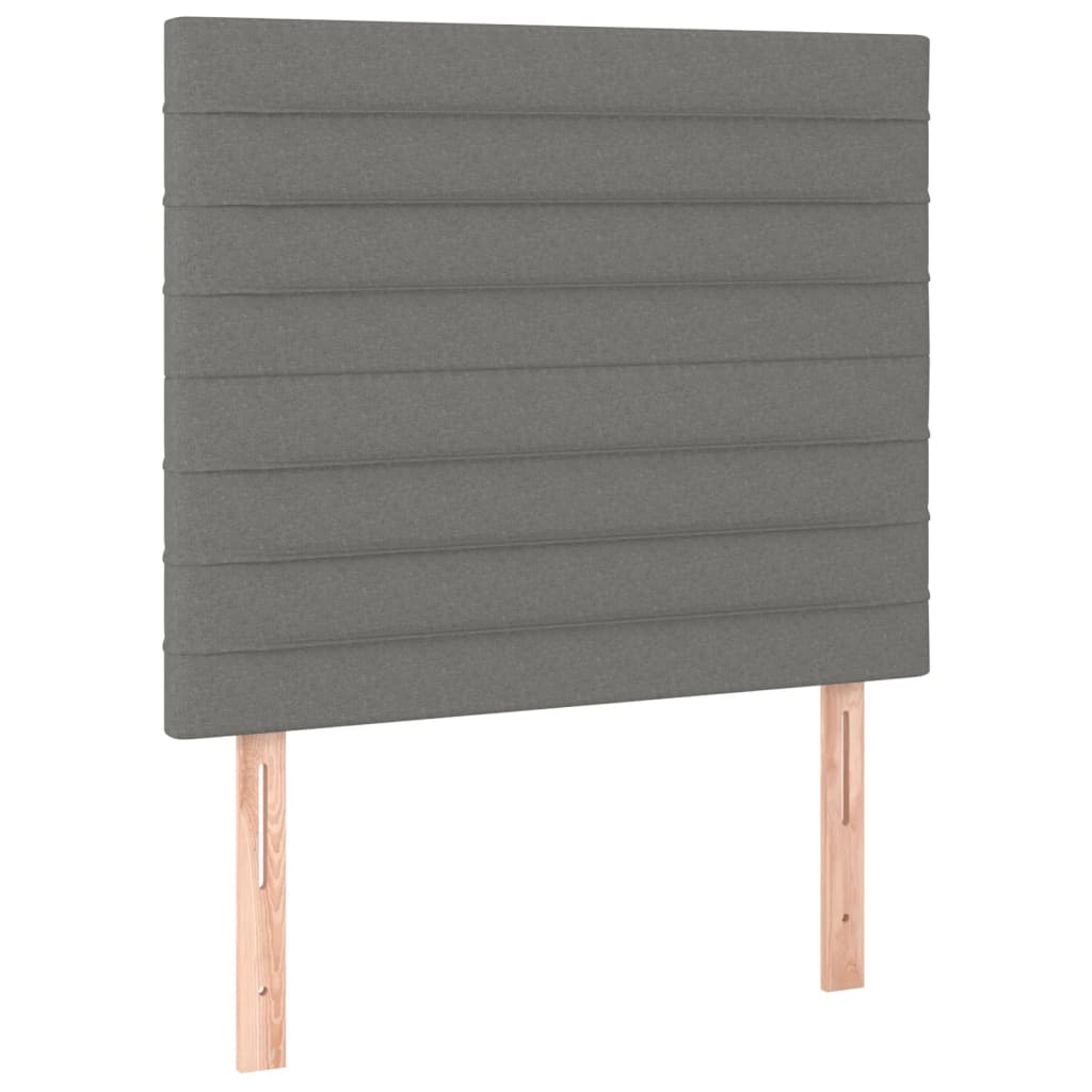 Headboards 2 pcs Dark Grey 100 cm Fabric