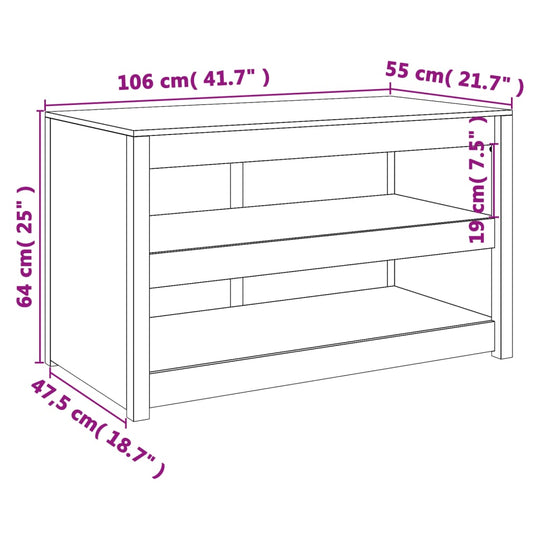 Outdoor Kitchen Cabinet 106x55x64 cm Solid Wood Pine