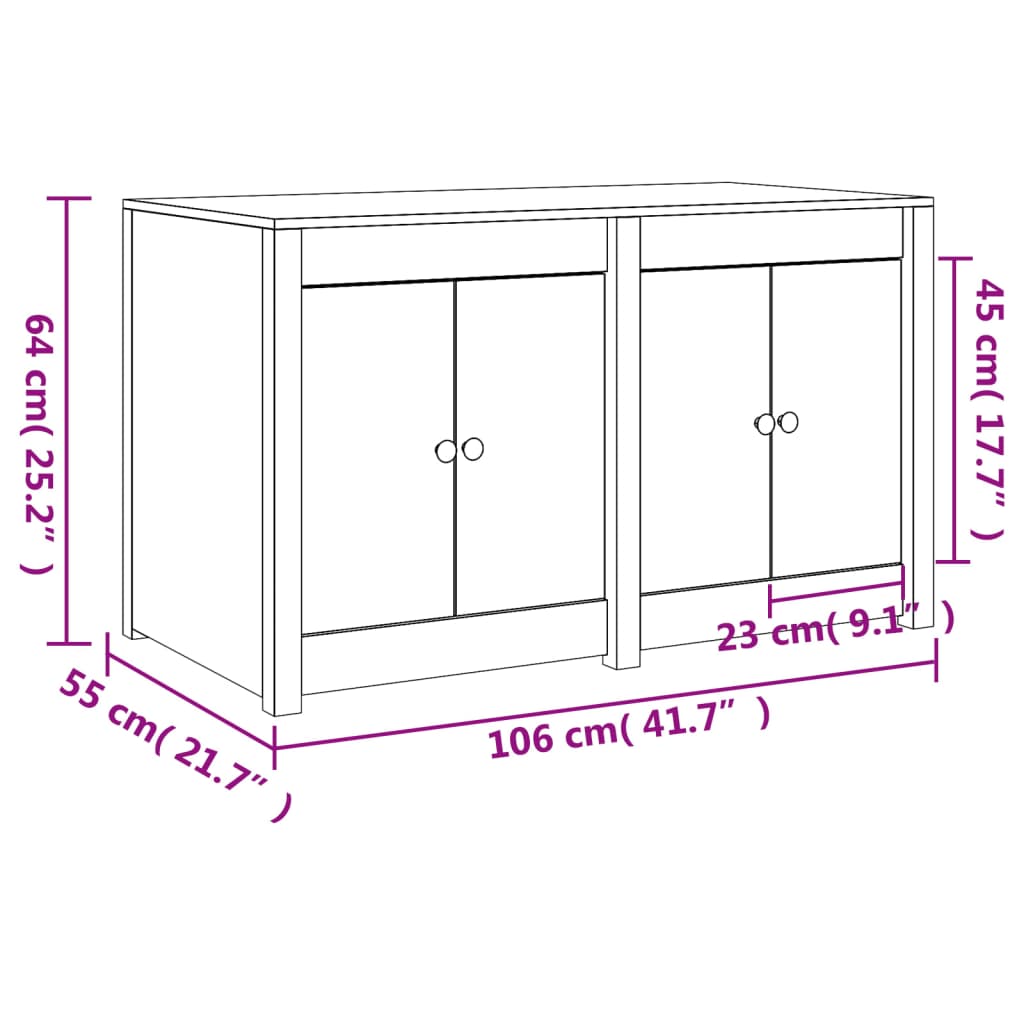 Outdoor Kitchen Cabinet 106x55x64 cm Solid Wood Douglas