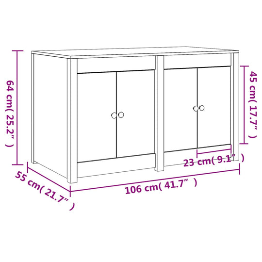 Outdoor Kitchen Cabinet 106x55x64 cm Solid Wood Douglas