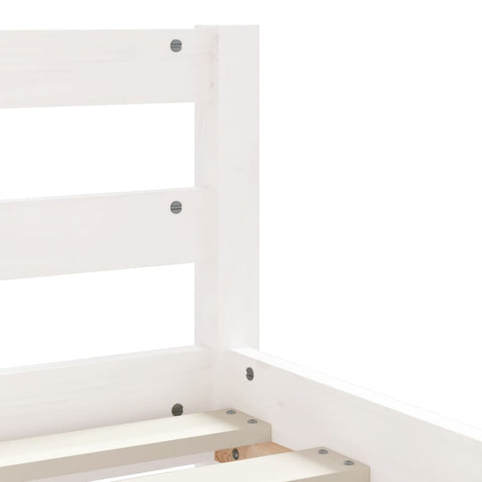 Kids Bed Frame with Drawers White 90x190 cm Solid Wood Pine