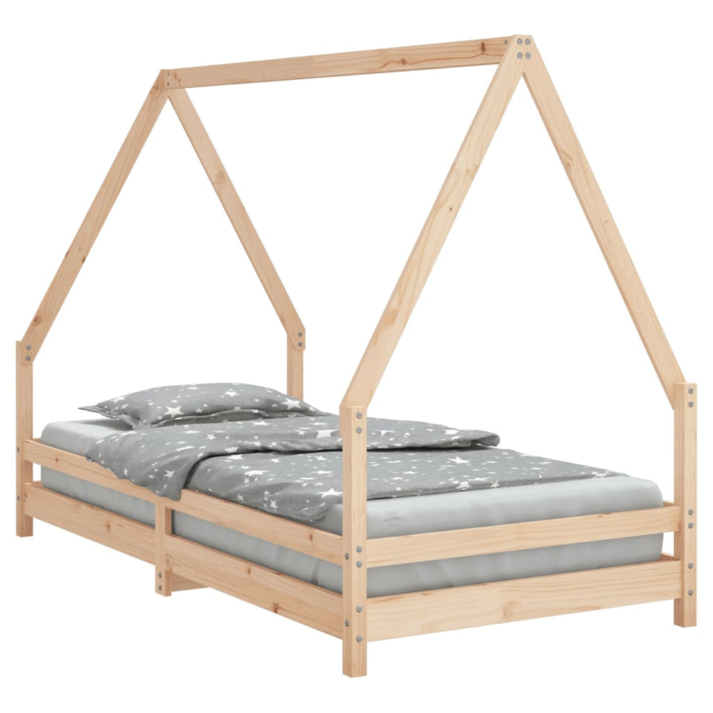 Kids Bed Frame 90x190 cm Solid Wood Pine