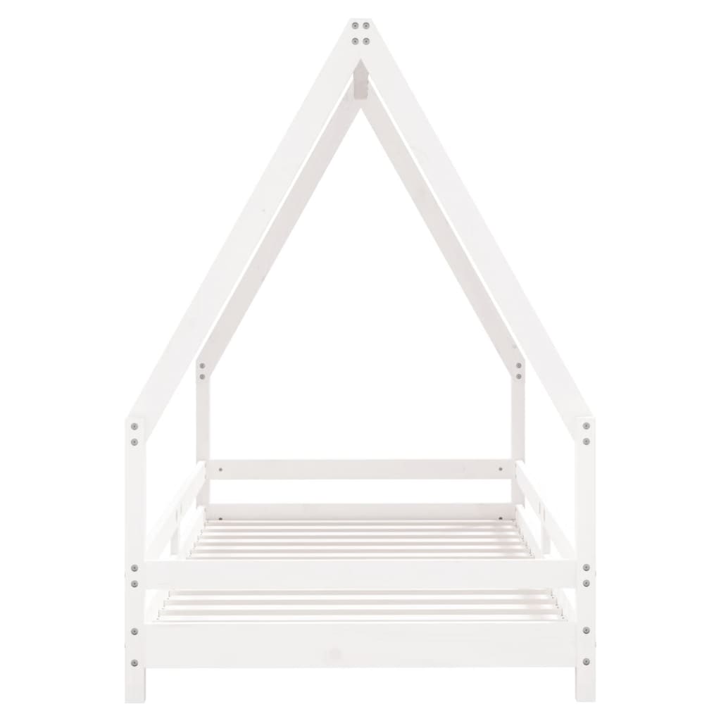 Kids Bed Frame White 90x190 cm Solid Wood Pine