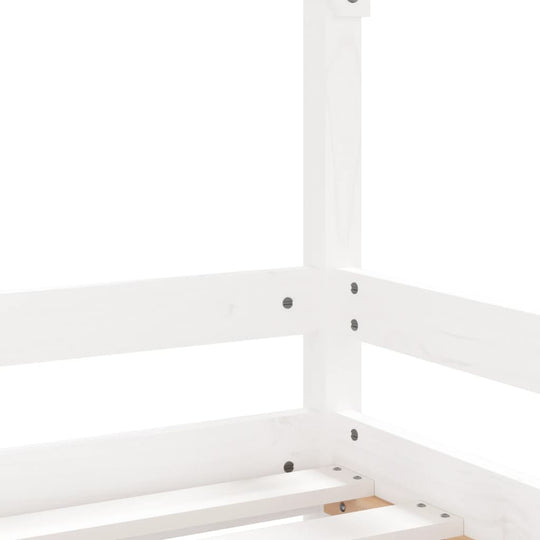 Kids Bed Frame White 90x190 cm Solid Wood Pine