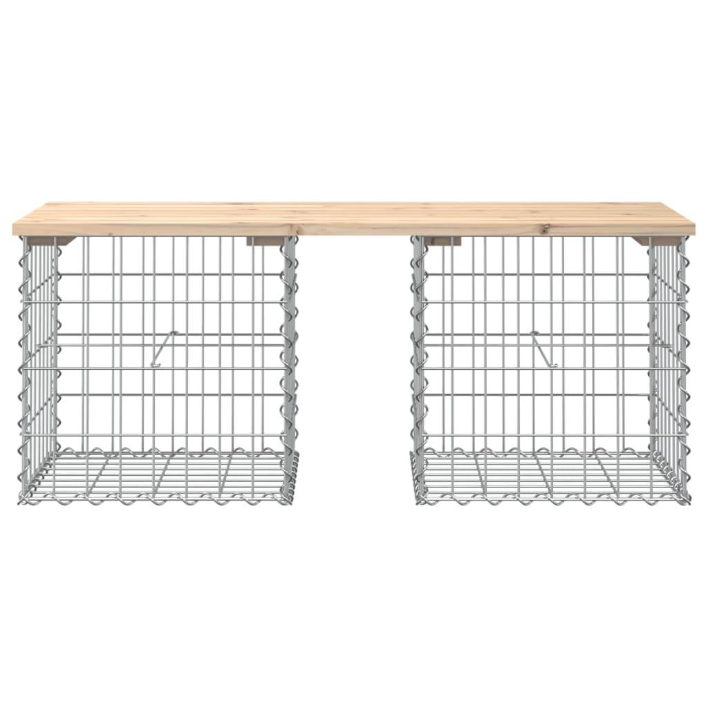 Garden Bench Gabion Design 103x44x42 cm Solid Wood Pine