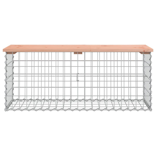 Garden Bench Gabion Design 103x44x42 cm Solid Wood Douglas