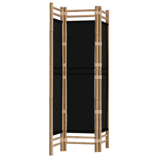 Folding 3-Panel Room Divider 120 cm Bamboo and Canvas