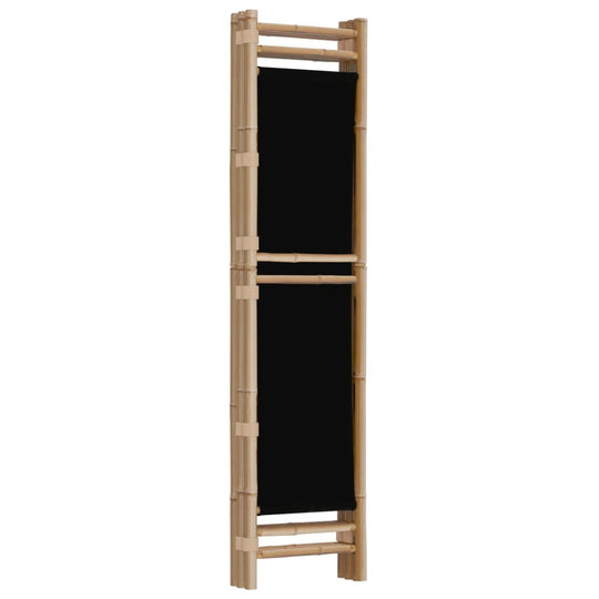 Folding 3-Panel Room Divider 120 cm Bamboo and Canvas