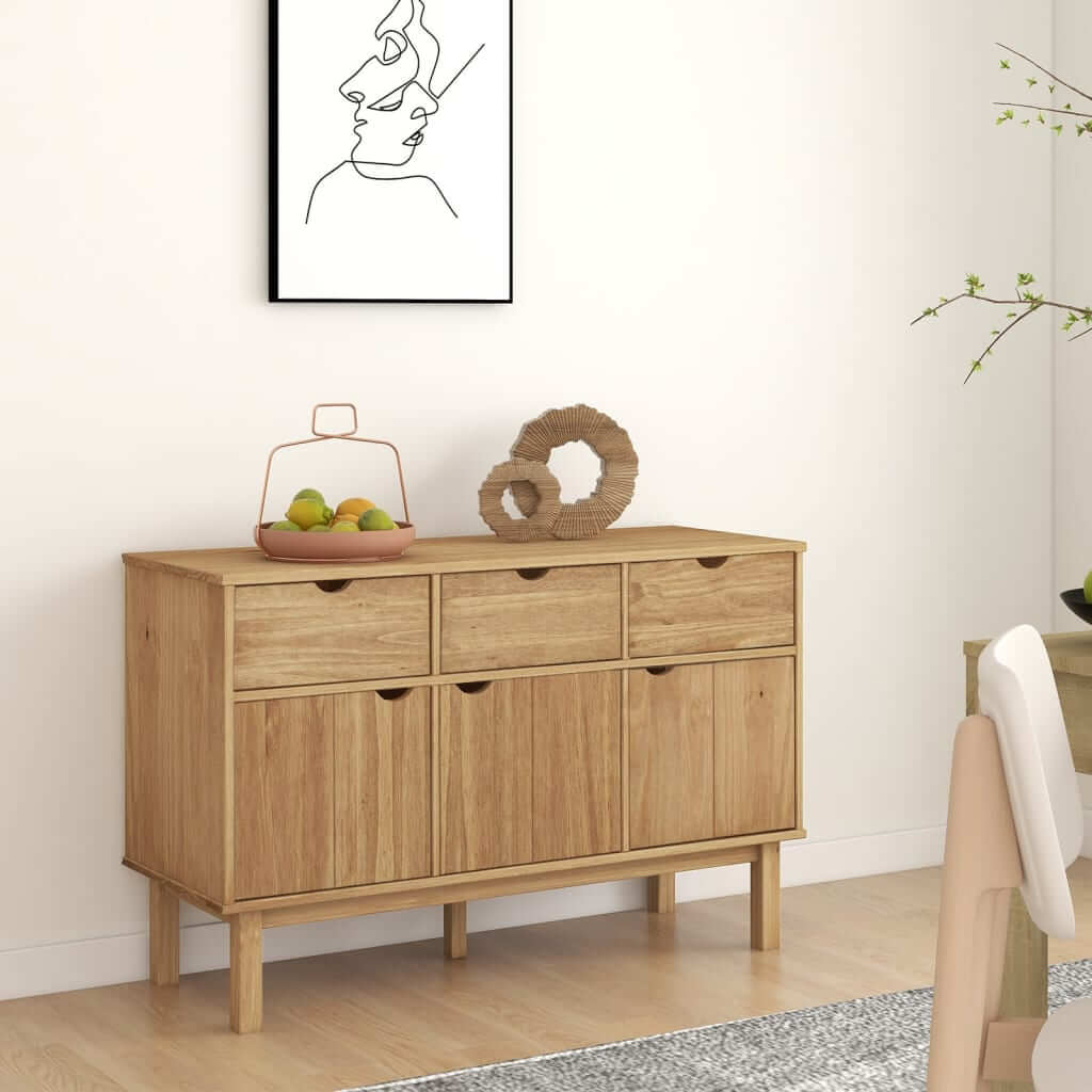 Sideboard Otta 114X43X73.5 Cm Solid Wood Pine