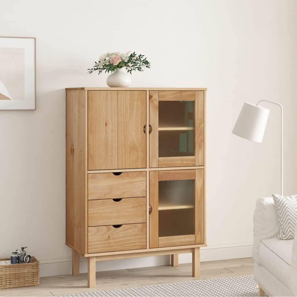 Highboard Otta 85X43X125 Cm Solid Wood Pine