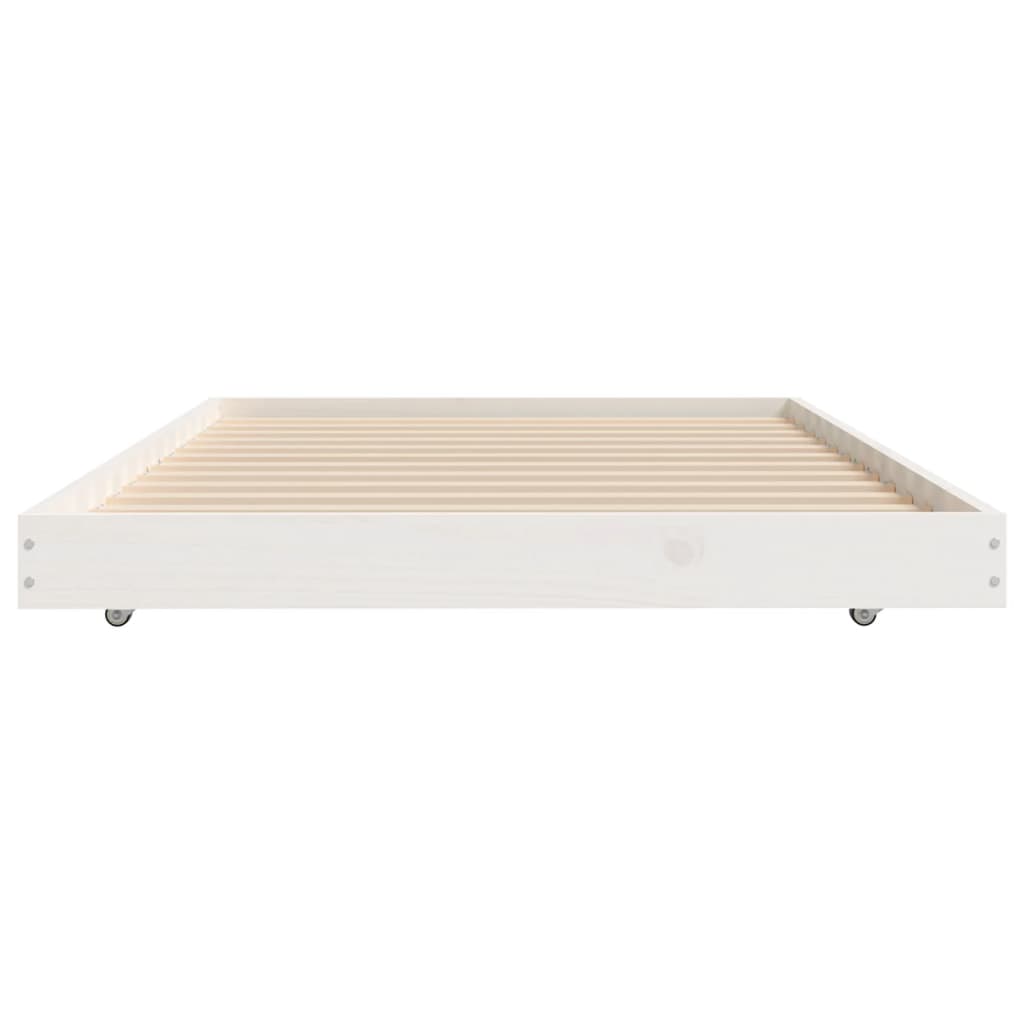 Bed Frame without Mattress White 90x190 cm Solid Wood Pine