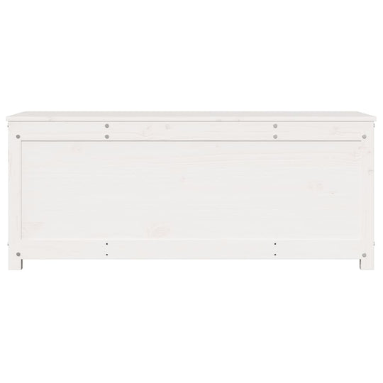 Storage Box White 110x50x45.5 cm Solid Wood Pine