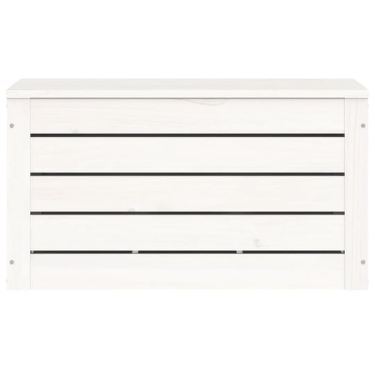 Storage Box White 59.5x36.5x33 cm Solid Wood Pine