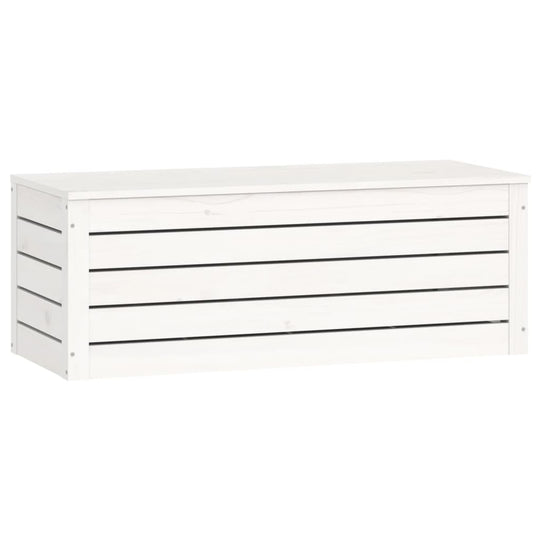 Storage Box White 89x36.5x33 cm Solid Wood Pine