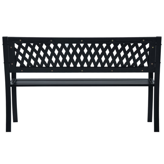 Garden Bench Black 120 cm Steel