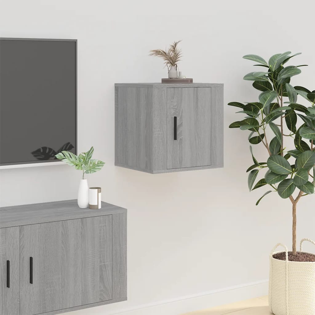 Wall Mounted TV Cabinet Grey Sonoma 40x34.5x40 cm