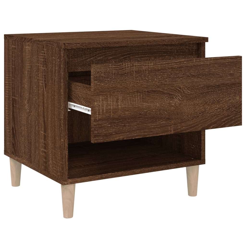 Bedside Tables 2 pcs Brown Oak 50x46x50 cm Engineered Wood