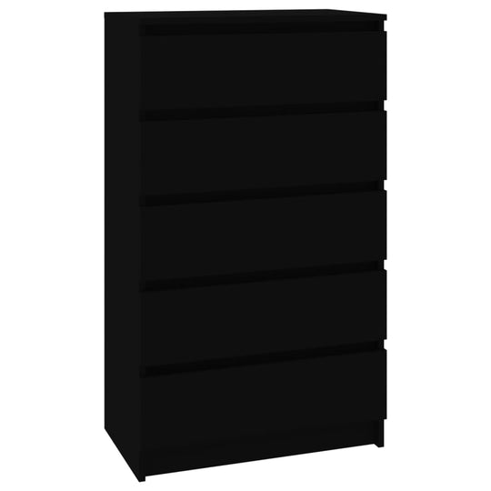 Drawer Cabinet Black 60x36x103 cm Engineered Wood