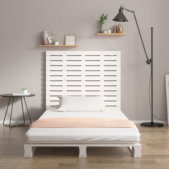 Wall Headboard White 96 cm Solid Wood Pine