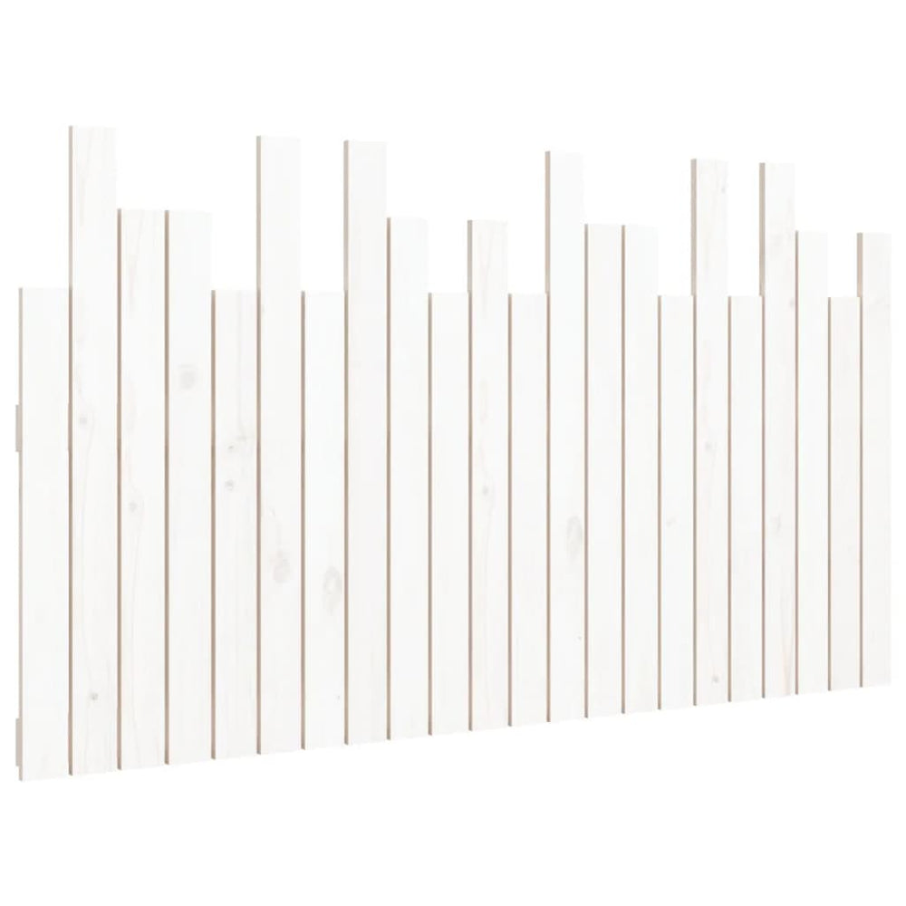 Wall Headboard White 140 cm Solid Wood Pine