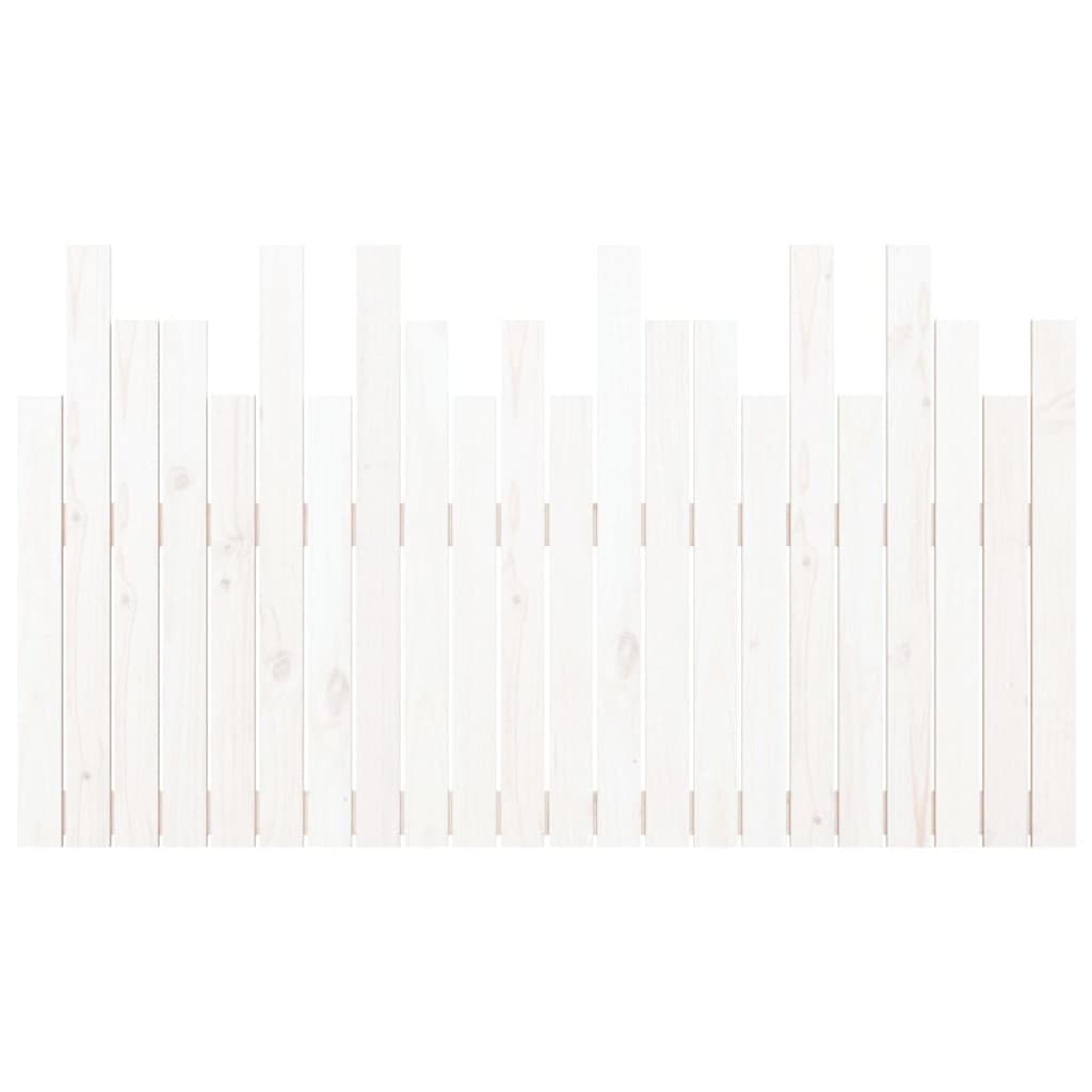 Wall Headboard White 140 cm Solid Wood Pine