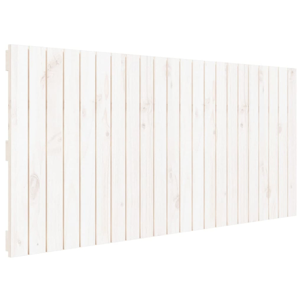 Wall Headboard White 140 cm Solid Wood Pine